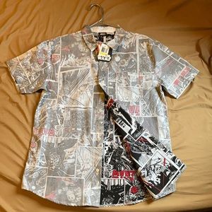 Star Wars short sleeve button down shirt.